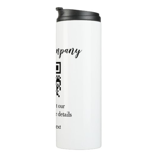 Strichcode QR Name für einfache Unternehmenswebsit Thermosbecher (Nach rechts gedreht)