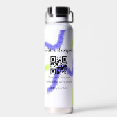 Strichcode QR Name für einfache Unternehmenswebsit Trinkflasche (Rückseite)