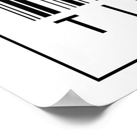 Strichcode-Reifenspezialist Poster (Ecke)