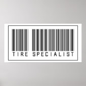 Strichcode-Reifenspezialist Poster (Vorne)