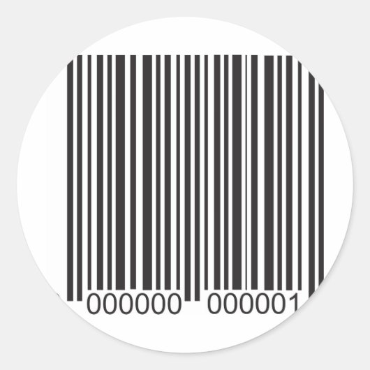 Strichcode Runder Aufkleber (Vorderseite)