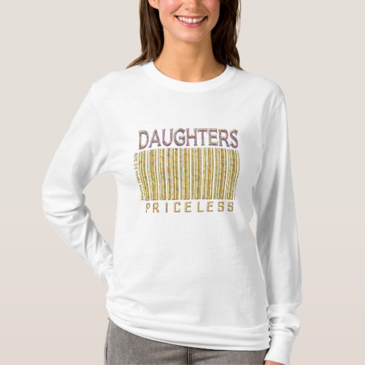 Strichcode-Shirt "Daughters Priceless" T-Shirt (Vorderseite)