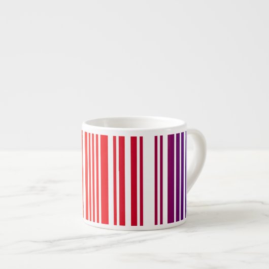 Strichcode Stiped Espresso Tasse (Vorderseite Rechts)