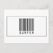 Strichcode-Surfer Postkarte (Vorderseite)