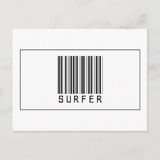 Strichcode-Surfer Postkarte (Vorderseite)