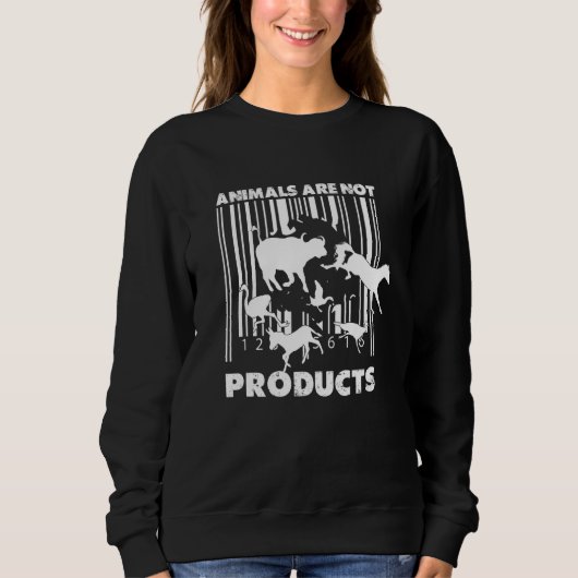 Strichcode Tierschutz Tier Ri Sweatshirt (Vorderseite)