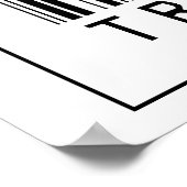 Strichcode Trumpet Player Poster (Ecke)