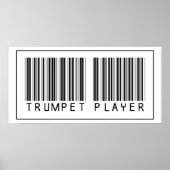 Strichcode Trumpet Player Poster (Vorne)