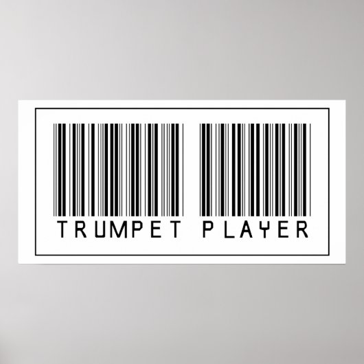 Strichcode Trumpet Player Poster (Vorne)