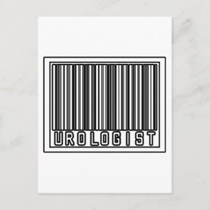 Strichcode Urologist Postkarte