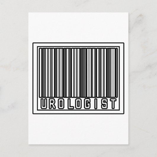 Strichcode Urologist Postkarte (Vorderseite)
