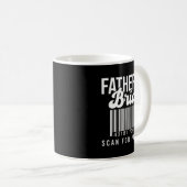 Strichcode Vater der Bride auf Zahlung Vater br Kaffeetasse (VorderseiteRechts)