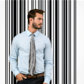 Strichcode Vertikale Streifen-Krawatte (Schwarz un Krawatte