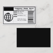 Strichcode Visitenkarte (Vorne/Hinten)