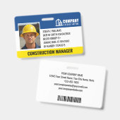 Strichcode-Vorlage für das Logo "Baustelle-ID" Ausweis (Vorder- & Rückseite)