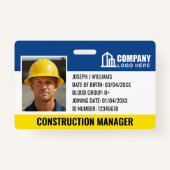 Strichcode-Vorlage für das Logo "Baustelle-ID" Ausweis (Vorderseite)