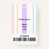 Strichcode-Vorlage für einfache Strichcodes in Pas Ausweis (Rückseite)