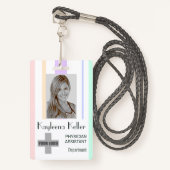 Strichcode-Vorlage für einfache Strichcodes in Pas Ausweis (Vorderseite mit Schlüsselband)