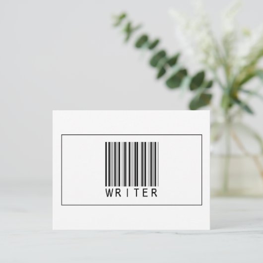 Strichcode Writer Postkarte (Stehend Vorderseite)