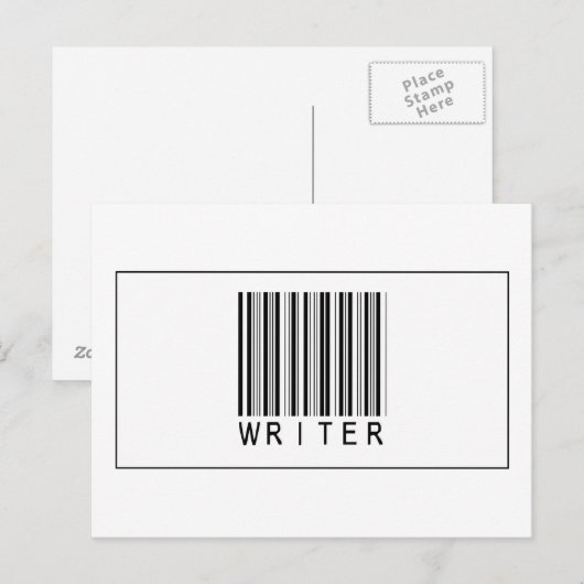 Strichcode Writer Postkarte (Vorne/Hinten)