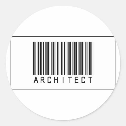 Strichcodearchitektur Runder Aufkleber (Vorderseite)