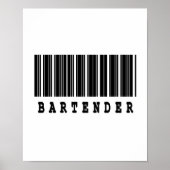 Strichcodeentwurf für Barkeeper Poster (Vorne)
