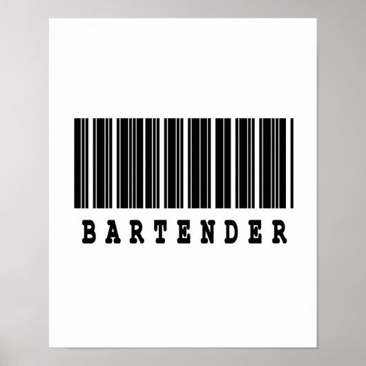 Strichcodeentwurf für Barkeeper Poster (Vorne)