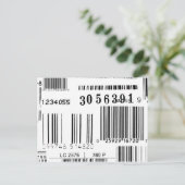 Strichcodes Postkarte (Stehend Vorderseite)