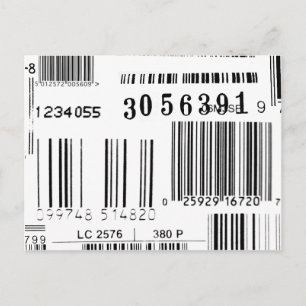 Strichcodes Postkarte