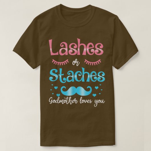 Striche oder Staches GodmutterLieben Sie Geschlech T-Shirt (Design vorne)