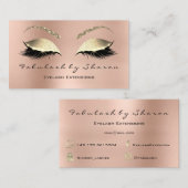 Striche, Schönheitssalon, Snapchat, Instagram Pink Visitenkarte (Vorne/Hinten)