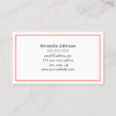 Striche und Lipstick-Makeup-Künstler Visitenkarte (Rückseite)