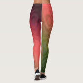 Strichen, rot, grün, Farbverlauf Leggings (Rückseite)