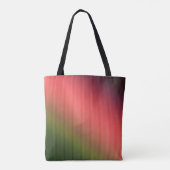 Strichen, rot, grün, Farbverlauf Tasche (Rückseite)
