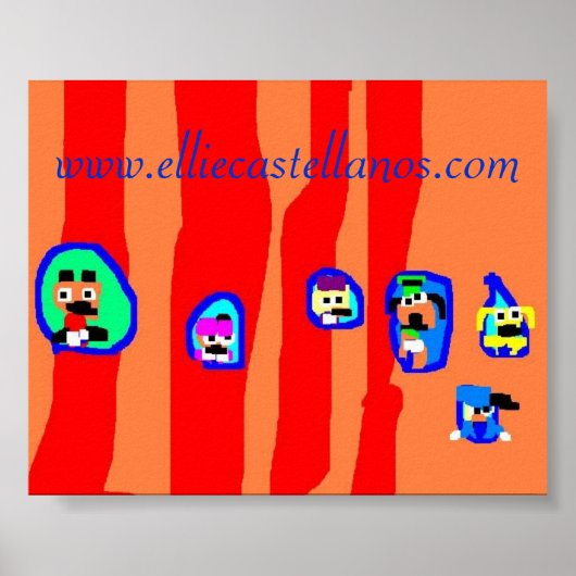 strichen, www.elliecastellanos.com - Maßgeschneide Poster (Vorne)