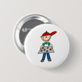 Strichfigur backt Kekse Button (Vorne & Hinten)