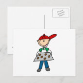 Strichfigur backt Kekse Postkarte (Vorne/Hinten)