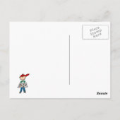 Strichfigur backt Kekse Postkarte (Rückseite)
