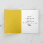 Strichfigur-Mädchen-Absolvent Karte (Innenseite)