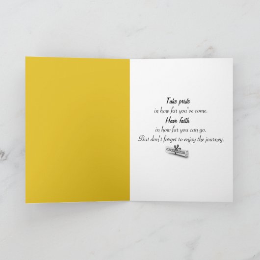 Strichfigur-Mädchen-Absolvent Karte (Innenseite)