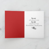 Strichfigur-Mädchen-Absolvent Karte (Innenseite)