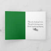 Strichfigur-Mädchen-Absolvent Karte (Innenseite)