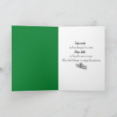 Strichfigur-Mädchen-Absolvent Karte (Innenseite)