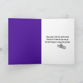 Strichfigur-Mädchen-Absolvent Karte (Innenseite)