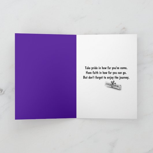 Strichfigur-Mädchen-Absolvent Karte (Innenseite)