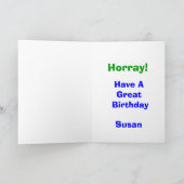 Strichfigur-Mädchen Birthday Card Karte (Innenseite)