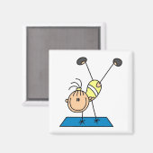 Strichfigur-Mädchen Doing Drehe Hemden und Geschen Magnet (Vorderseite/Rückseite)