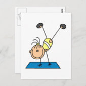 Strichfigur-Mädchen Doing Drehe Hemden und Geschen Postkarte (Vorne/Hinten)