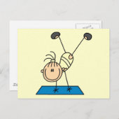 Strichfigur-Mädchen Doing Drehe Hemden und Geschen Postkarte (Vorne/Hinten)