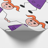 Strichfigur-Mädchen Geschenkpapier